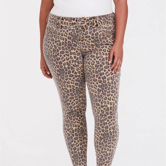 Plus Size 22 or 24 TORRID Leopard Print Jegging Stretchy Skinny Jeans new pants - Picture 4 of 4
